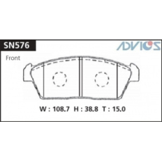 картинка Колодки дисковые  PF-9378/SN576/PN-9378  NISSHINBO/ADVICS от интернет-магазина "АВТОИМПЕРИЯ", 4904040010226