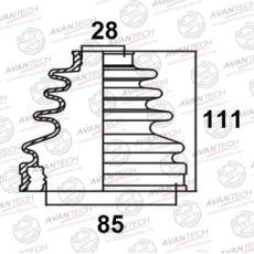 картинка Пыльник 02-159/N/A/A-98081/BD0116(Avantech)/L114/D31/D100 04438-35040 от интернет-магазина "АВТОИМПЕРИЯ", 4956745021595