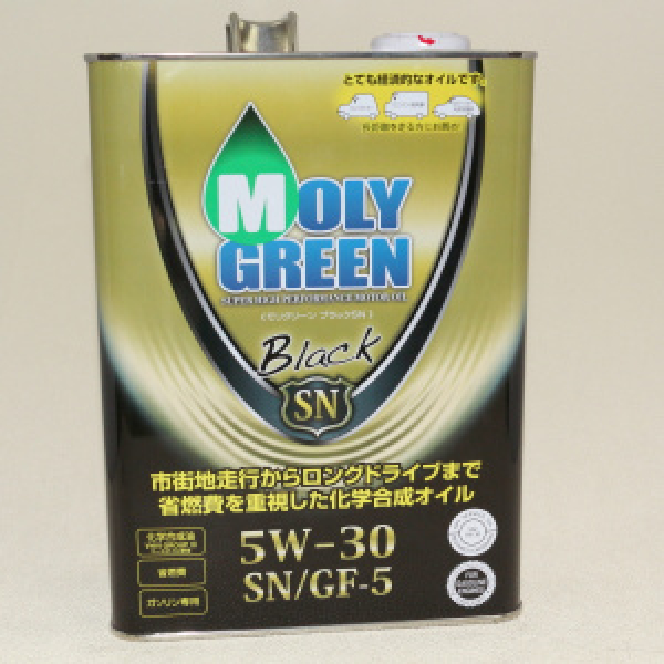 картинка MOLY GREEN BLACK/PREMIUM  SN/GF-5  5W-30  4л. от интернет-магазина "АВТОИМПЕРИЯ", 4989115090693
