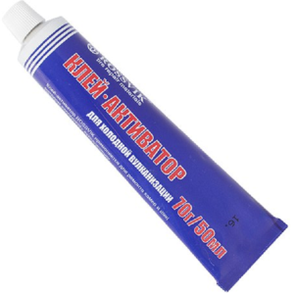 картинка Клей активатор "Rossvik" K.0050.T.1 /кл50 тюбик (50мл) от интернет-магазина "АВТОИМПЕРИЯ", 4627089705044