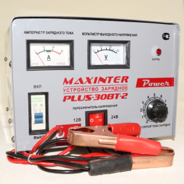 картинка Зарядное устр-во PLUS-30 BT-2  (12V,24V) MAXINTER от интернет-магазина "АВТОИМПЕРИЯ", 6972398930075