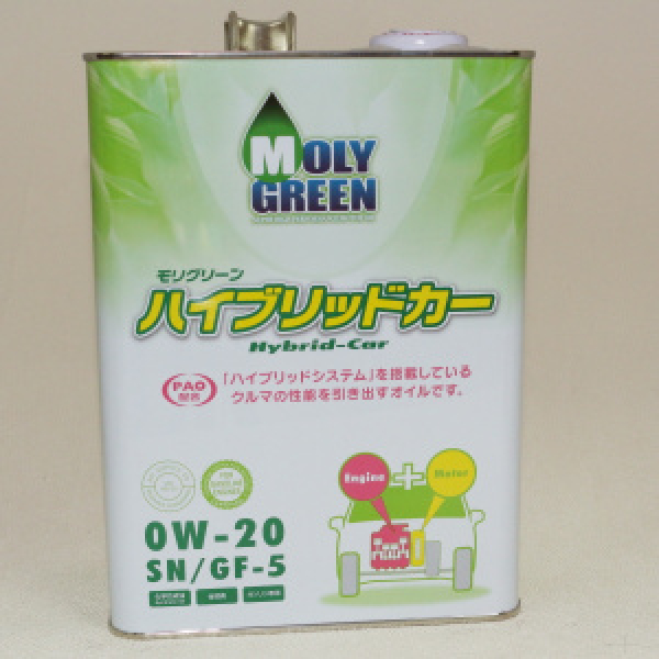 картинка MOLY GREEN HYBRID  SN/GF-5  0W-20  4л. от интернет-магазина "АВТОИМПЕРИЯ", 4989115090730